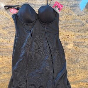 Flexees Black Strapless Slip w/Firm Control (38B) - NWT